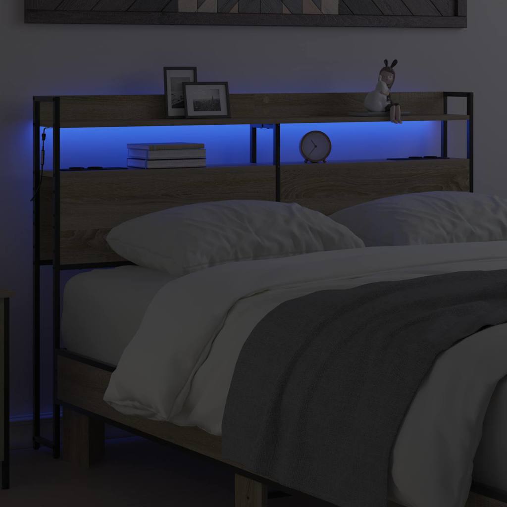 Aufbewahrungskopfteil Sonoma-Eiche 150 cm Holzwerkstoff