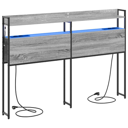vidaXL Aufbewahrungskopfteil Grau Sonoma 150 cm Holzwerkstoff