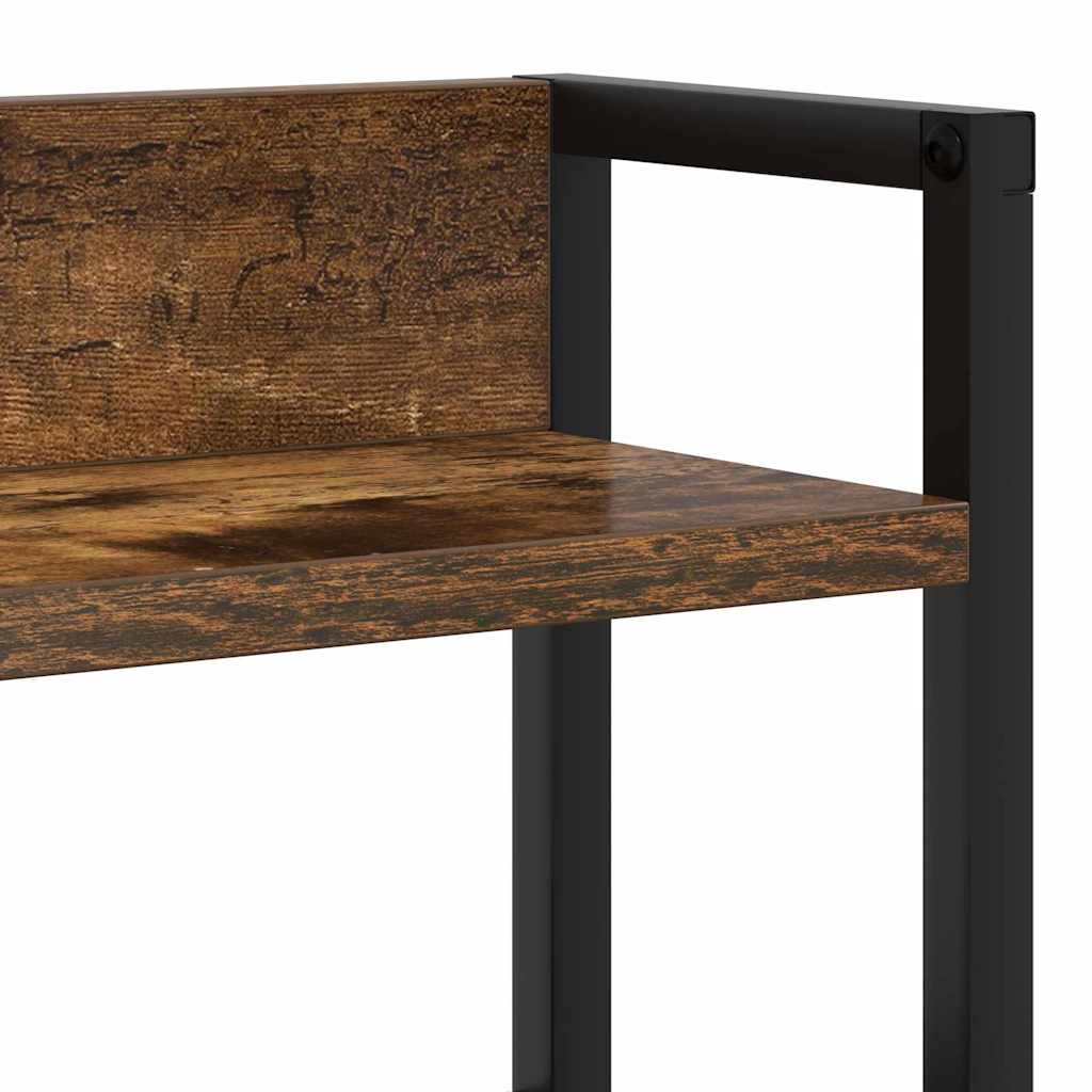 vidaXL Aufbewahrungskopfteil Räuchereiche 160 cm Holzwerkstoff