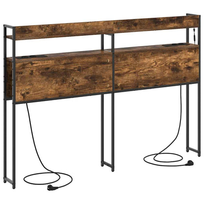 vidaXL Aufbewahrungskopfteil Räuchereiche 160 cm Holzwerkstoff