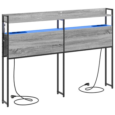 vidaXL Aufbewahrungskopfteil Grau Sonoma 160 cm Holzwerkstoff