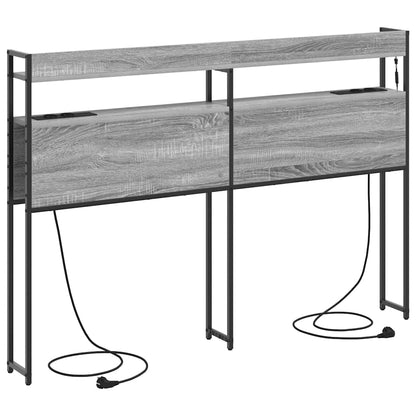 vidaXL Aufbewahrungskopfteil Grau Sonoma 160 cm Holzwerkstoff