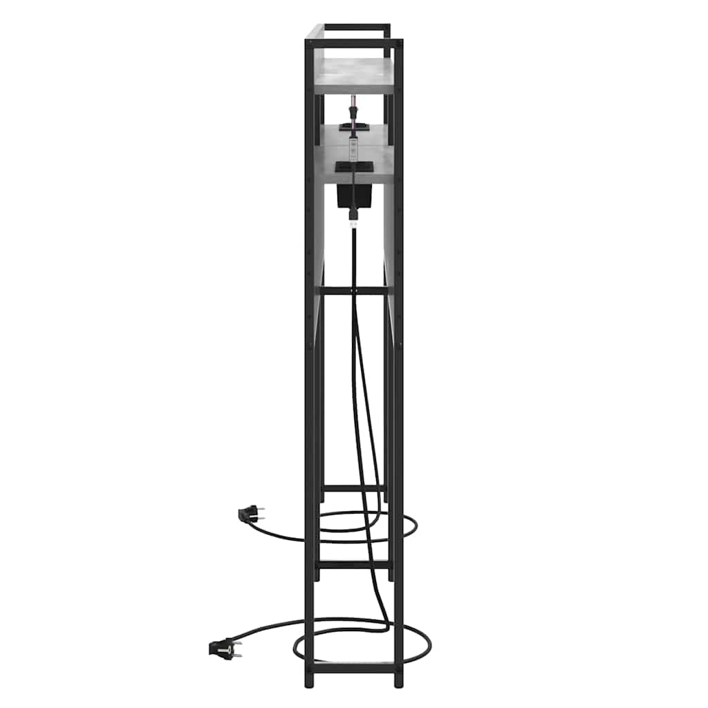 vidaXL Aufbewahrungskopfteil Grau Sonoma 160 cm Holzwerkstoff