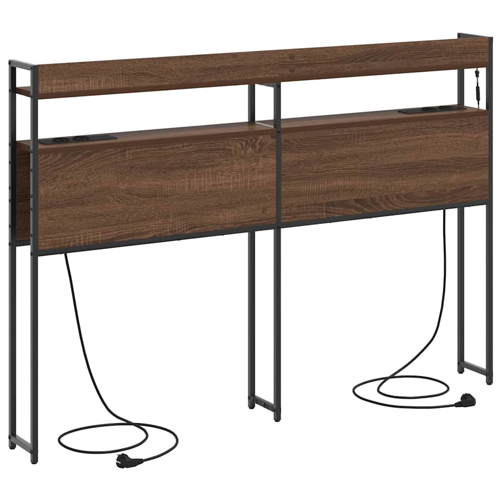 vidaXL Aufbewahrungskopfteil Braun Eichen-Optik 160 cm Holzwerkstoff