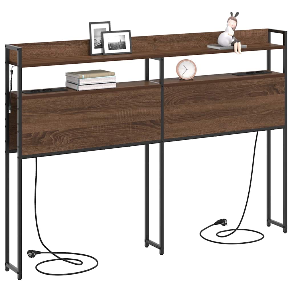 vidaXL Aufbewahrungskopfteil Braun Eichen-Optik 160 cm Holzwerkstoff