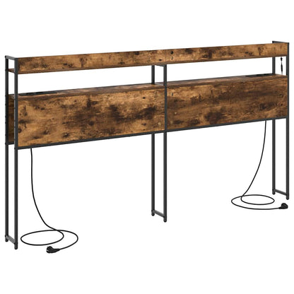 vidaXL Aufbewahrungskopfteil Räuchereiche 180 cm Holzwerkstoff
