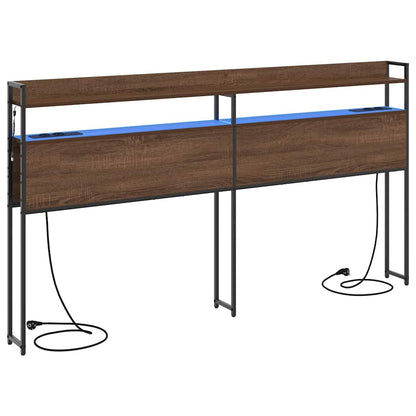 Aufbewahrungskopfteil Braun Eichen-Optik 180 cm Holzwerkstoff