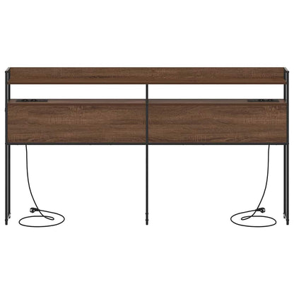 Aufbewahrungskopfteil Braun Eichen-Optik 180 cm Holzwerkstoff