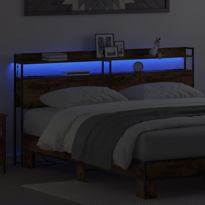 Aufbewahrungskopfteil Räuchereiche 200 cm Holzwerkstoff