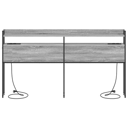 Aufbewahrungskopfteil Grau Sonoma 200 cm Holzwerkstoff