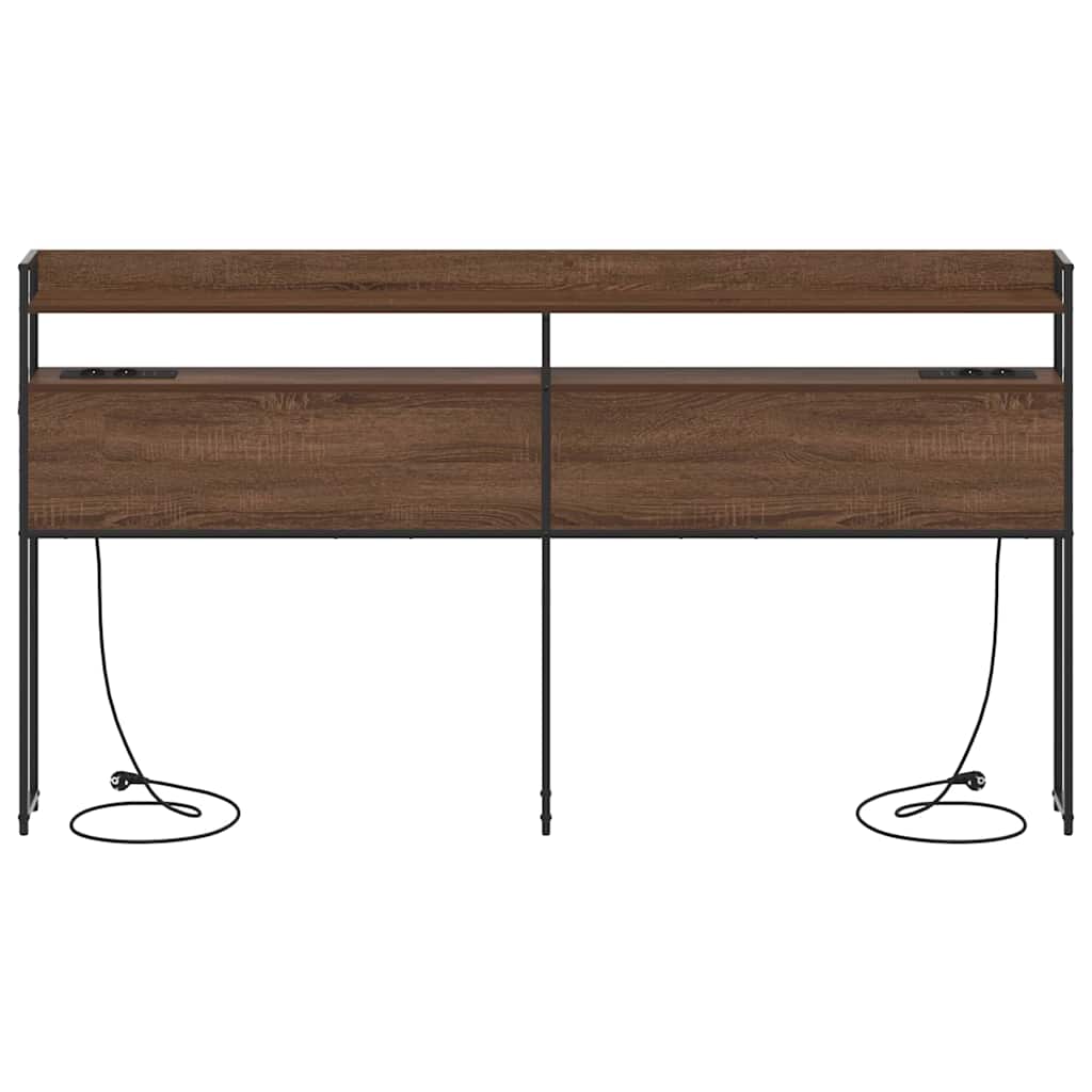 vidaXL Aufbewahrungskopfteil Braun Eichen-Optik 200 cm Holzwerkstoff