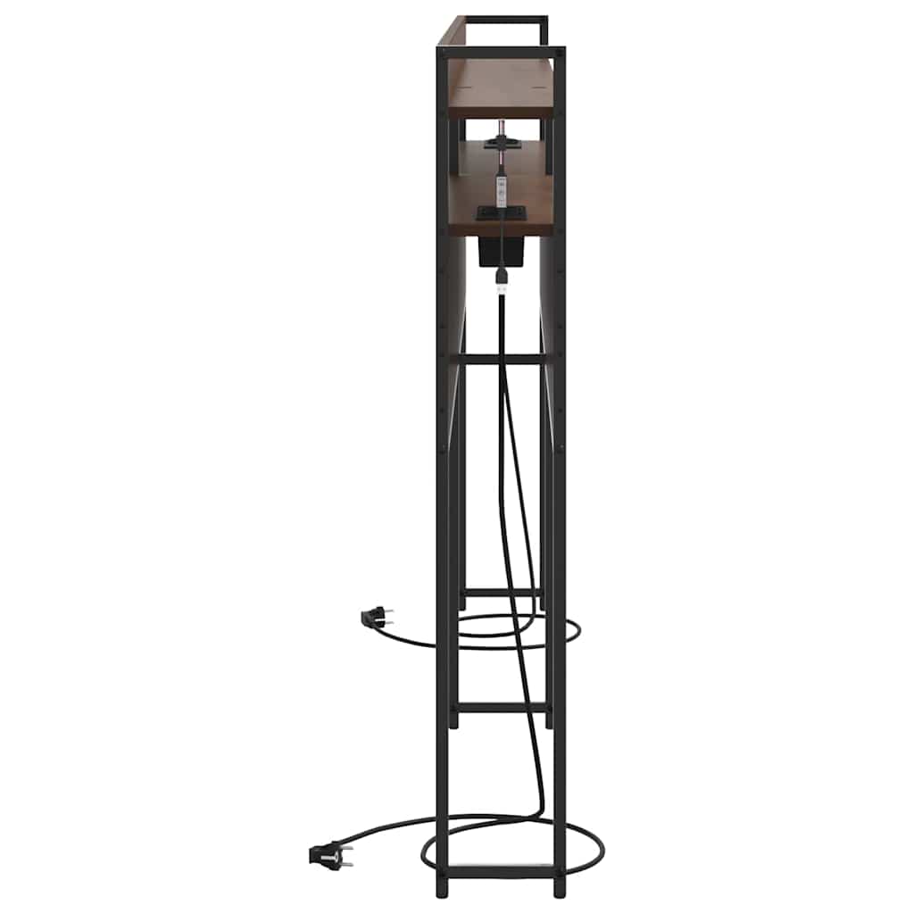 vidaXL Aufbewahrungskopfteil Braun Eichen-Optik 200 cm Holzwerkstoff
