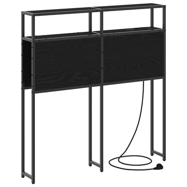 vidaXL Stauraum-Kopfteil Schwarz Eichen-Optik 80 cm Holzwerkstoff