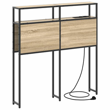 vidaXL Stauraum-Kopfteil mit Regal Sonoma-Eiche 80 cm Holzwerkstoff