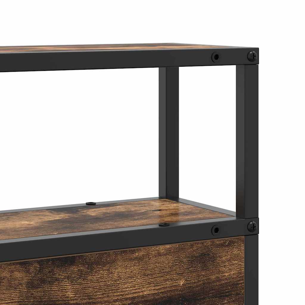 vidaXL Stauraum-Kopfteil mit Regal Räuchereiche 80 cm Holzwerkstoff