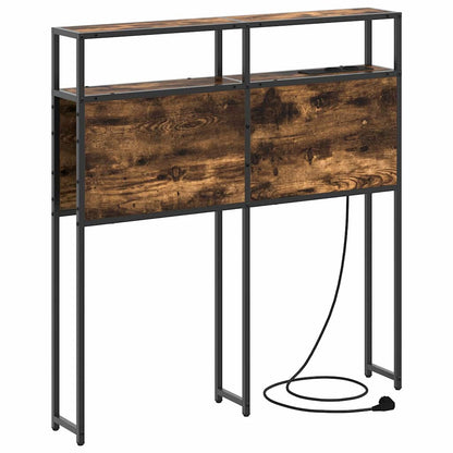 vidaXL Stauraum-Kopfteil mit Regal Räuchereiche 80 cm Holzwerkstoff