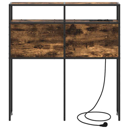 vidaXL Stauraum-Kopfteil mit Regal Räuchereiche 80 cm Holzwerkstoff