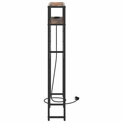 vidaXL Stauraum-Kopfteil mit Regal Räuchereiche 80 cm Holzwerkstoff