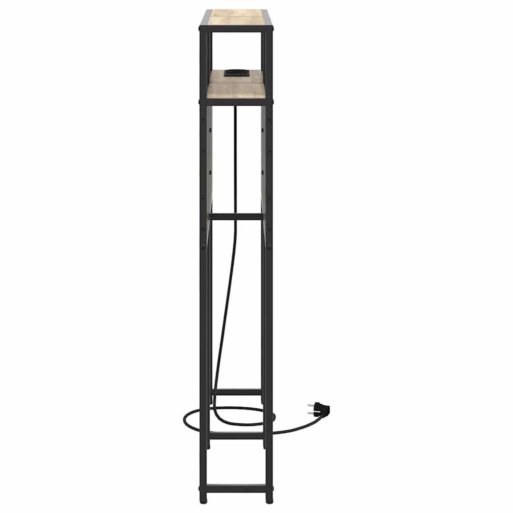 vidaXL Stauraum-Kopfteil mit Regal Sonoma-Eiche 90 cm Holzwerkstoff