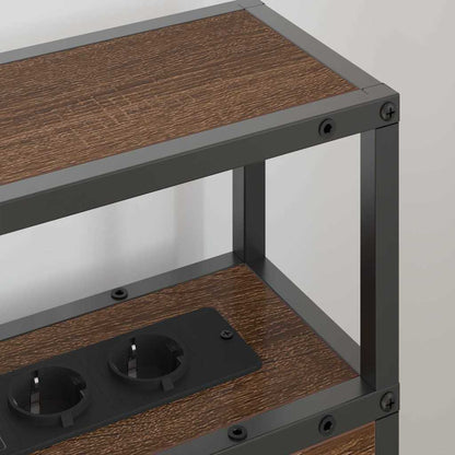 Stauraum-Kopfteil Braun Eichen-Optik 90 cm Holzwerkstoff