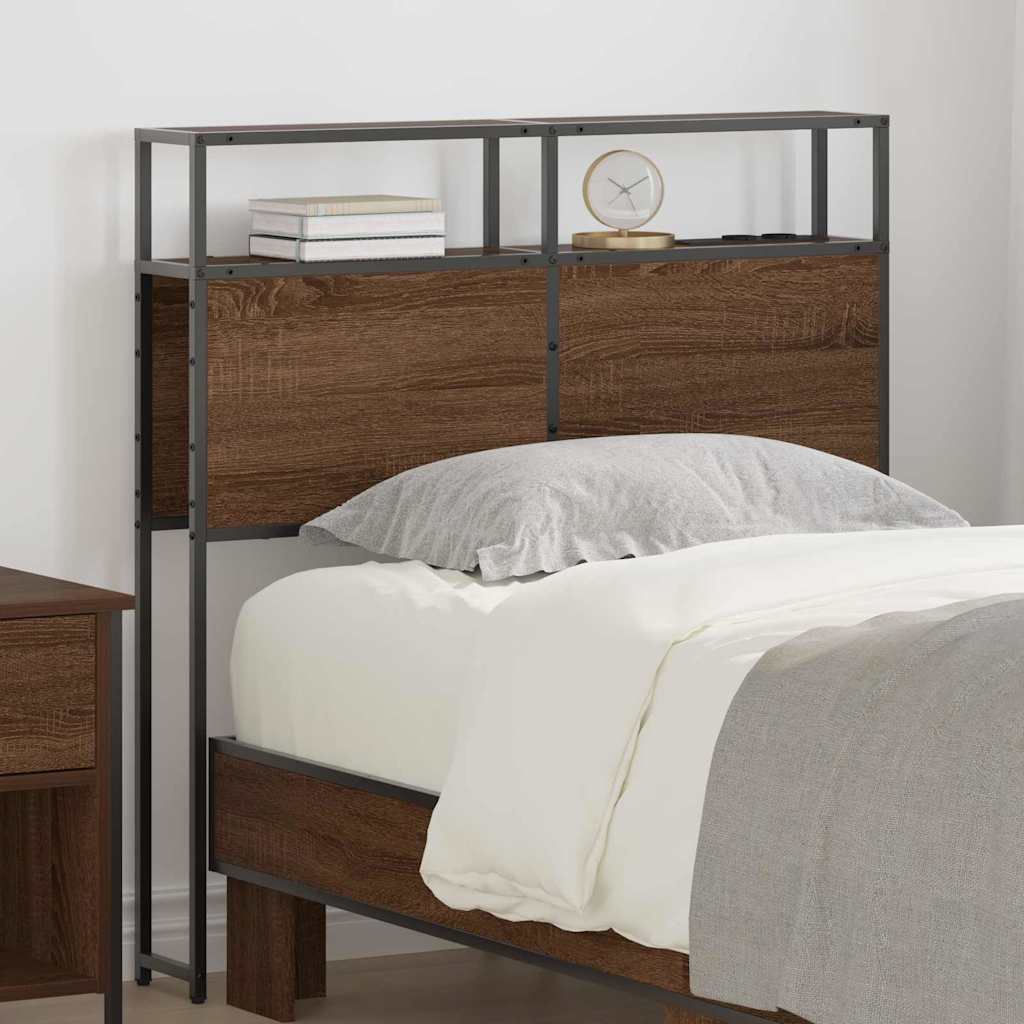 vidaXL Stauraum-Kopfteil Braun Eichen-Optik 100 cm Holzwerkstoff