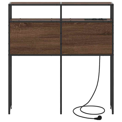vidaXL Stauraum-Kopfteil Braun Eichen-Optik 100 cm Holzwerkstoff