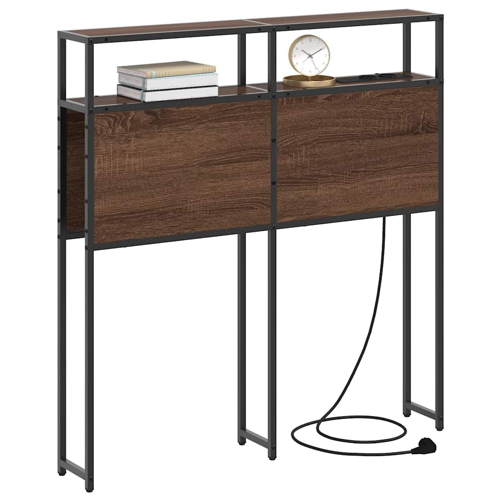 vidaXL Stauraum-Kopfteil Braun Eichen-Optik 100 cm Holzwerkstoff