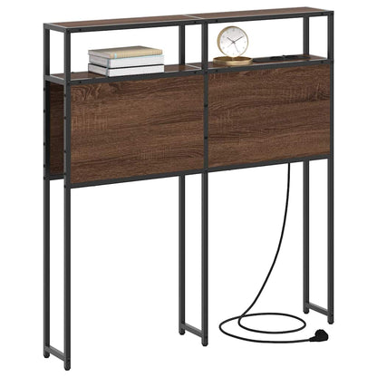 vidaXL Stauraum-Kopfteil Braun Eichen-Optik 100 cm Holzwerkstoff