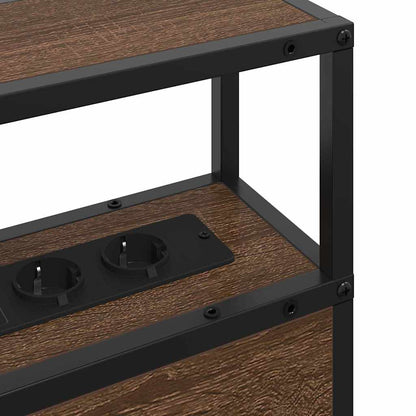 Stauraum-Kopfteil Braun Eichen-Optik 120 cm Holzwerkstoff