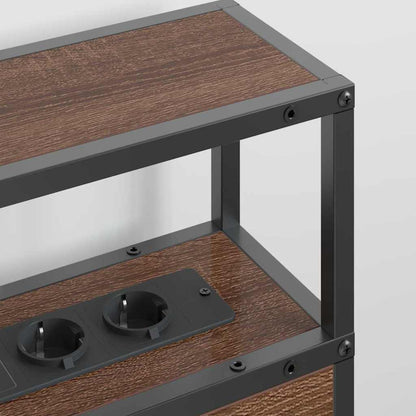 Stauraum-Kopfteil Braun Eichen-Optik 120 cm Holzwerkstoff