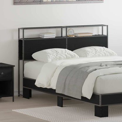 vidaXL Stauraum-Kopfteil Schwarz Eichen-Optik 135 cm Holzwerkstoff