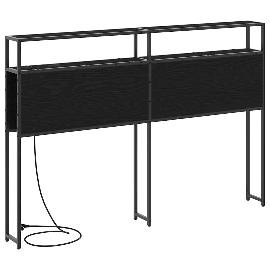 vidaXL Stauraum-Kopfteil Schwarz Eichen-Optik 135 cm Holzwerkstoff