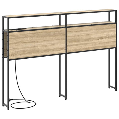 Stauraum-Kopfteil mit Regal Sonoma-Eiche 135 cm Holzwerkstoff