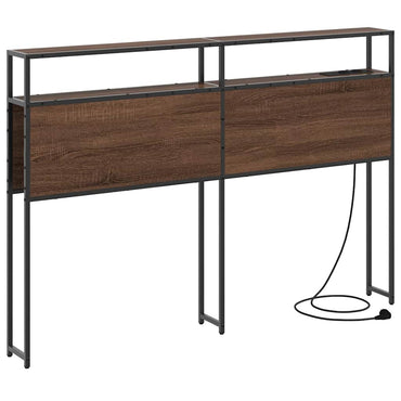 vidaXL Stauraum-Kopfteil Braun Eichen-Optik 135 cm Holzwerkstoff