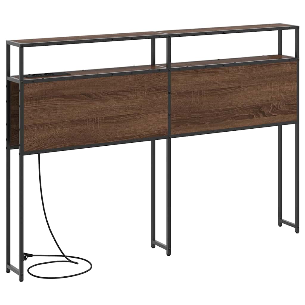 vidaXL Stauraum-Kopfteil Braun Eichen-Optik 135 cm Holzwerkstoff