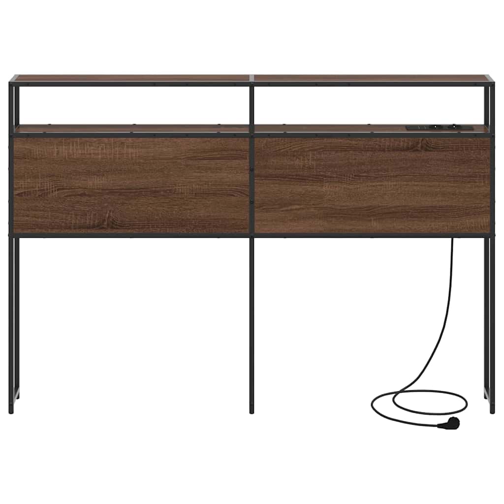vidaXL Stauraum-Kopfteil Braun Eichen-Optik 135 cm Holzwerkstoff