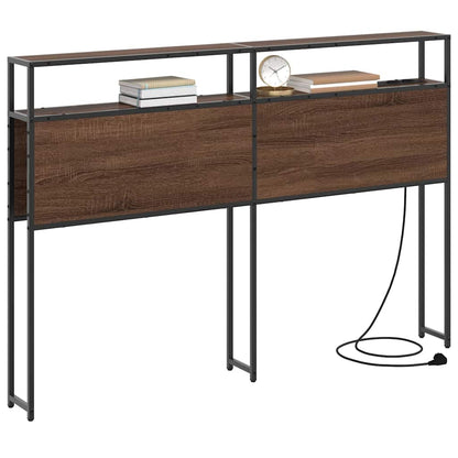 vidaXL Stauraum-Kopfteil Braun Eichen-Optik 135 cm Holzwerkstoff