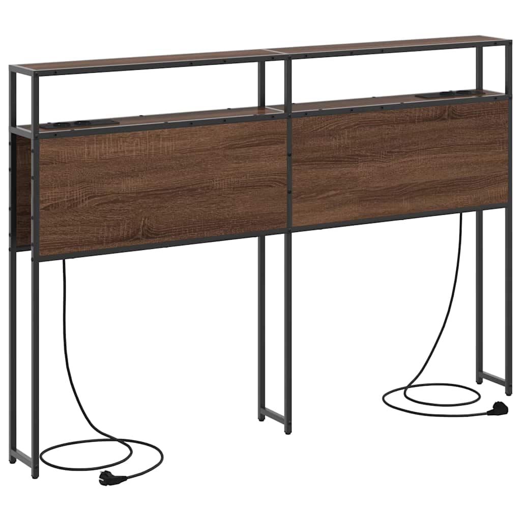 Stauraum-Kopfteil Braun Eichen-Optik 150 cm Holzwerkstoff