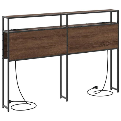 Stauraum-Kopfteil Braun Eichen-Optik 150 cm Holzwerkstoff