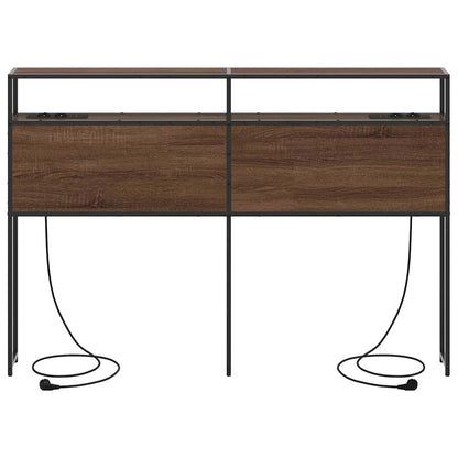 Stauraum-Kopfteil Braun Eichen-Optik 150 cm Holzwerkstoff