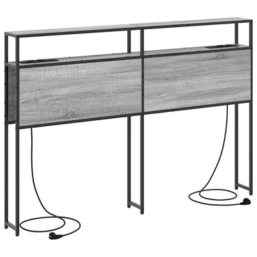 vidaXL Stauraum-Kopfteil mit Regal Grau Sonoma 160 cm Holzwerkstoff