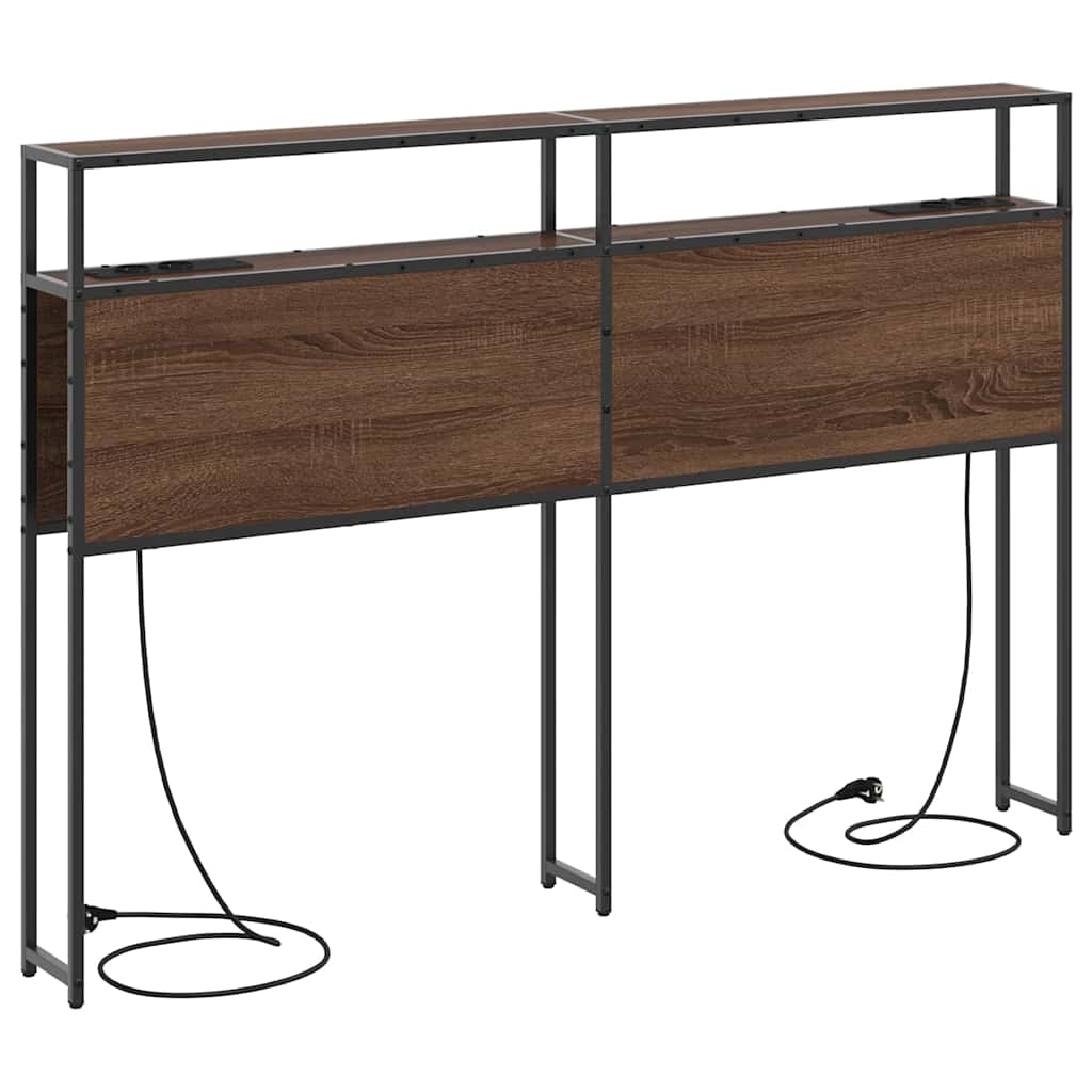 vidaXL Stauraum-Kopfteil Braun Eichen-Optik 160 cm Holzwerkstoff