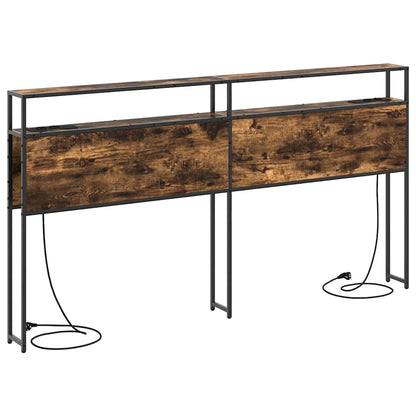 vidaXL Stauraum-Kopfteil mit Regal Räuchereiche 180 cm Holzwerkstoff