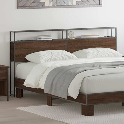 Stauraum-Kopfteil Braun Eichen-Optik 180 cm Holzwerkstoff