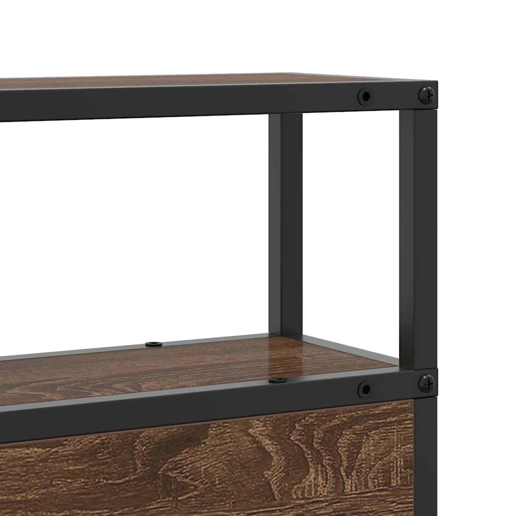 vidaXL Stauraum-Kopfteil Braun Eichen-Optik 200 cm Holzwerkstoff