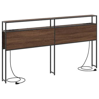 vidaXL Stauraum-Kopfteil Braun Eichen-Optik 200 cm Holzwerkstoff