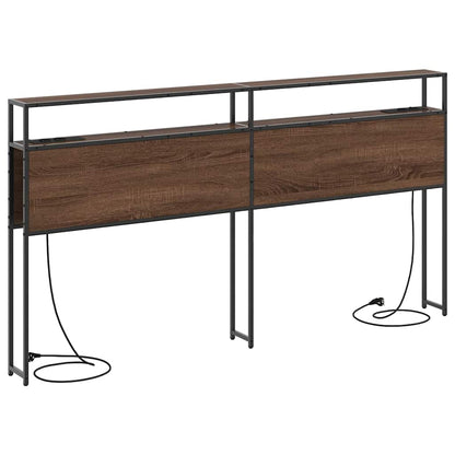 vidaXL Stauraum-Kopfteil Braun Eichen-Optik 200 cm Holzwerkstoff