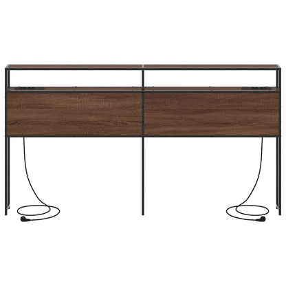 vidaXL Stauraum-Kopfteil Braun Eichen-Optik 200 cm Holzwerkstoff