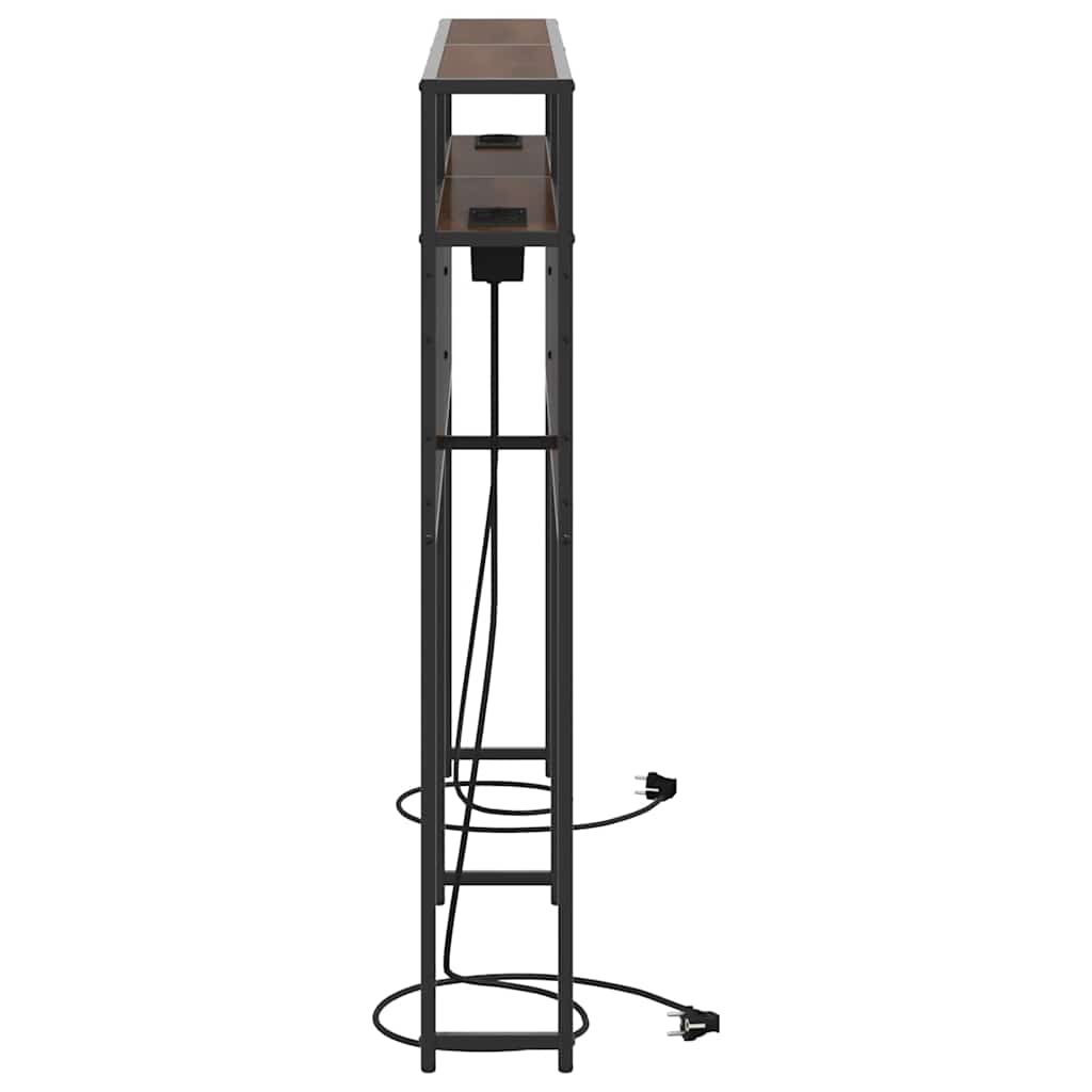 vidaXL Stauraum-Kopfteil Braun Eichen-Optik 200 cm Holzwerkstoff