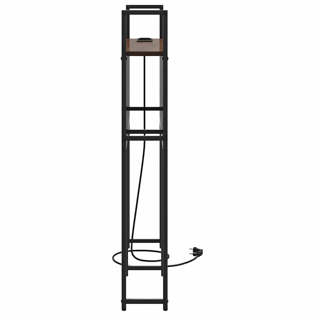 Kopfteil mit Stauraum mit Ladestation Braun Eichen-Optik